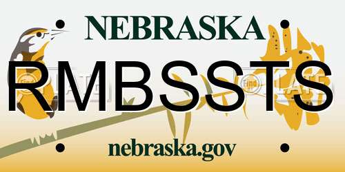 RMBSSTS Nebraska License Plate