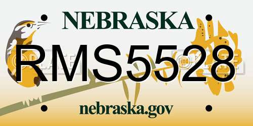 RMS5528 Nebraska License Plate