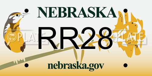 RR28 Nebraska License Plate