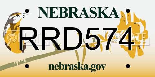 RRD574 Nebraska License Plate