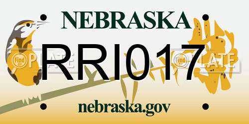 RRI017 Nebraska License Plate