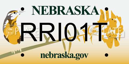 RRI01T Nebraska License Plate