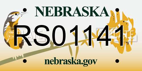 RS01141 Nebraska License Plate