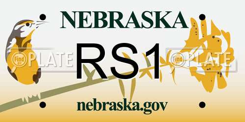 RS1 Nebraska License Plate