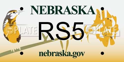 RS5 Nebraska License Plate