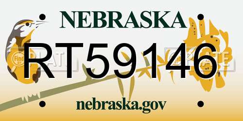 RT59146 Nebraska License Plate
