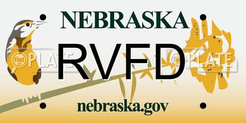 RVFD Nebraska License Plate