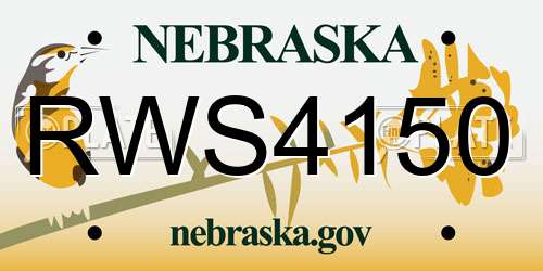 RWS4150 Nebraska License Plate
