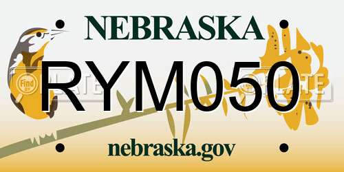 RYM050 Nebraska License Plate