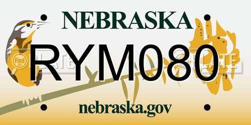 RYM080 Nebraska License Plate