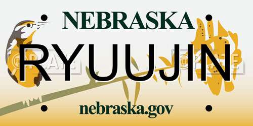 RYUUJIN Nebraska License Plate