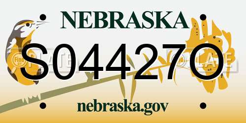 S04427O Nebraska License Plate