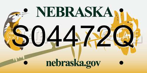 S04472Q Nebraska License Plate
