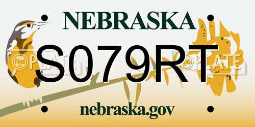 S079RT Nebraska License Plate
