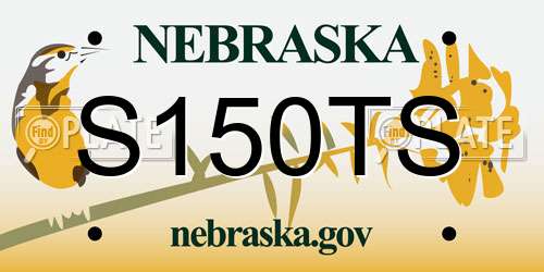 S150TS Nebraska License Plate
