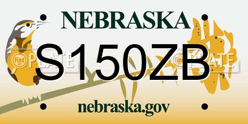S150ZB Nebraska License Plate