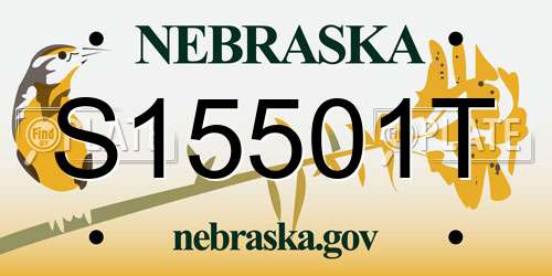 S15501T Nebraska License Plate