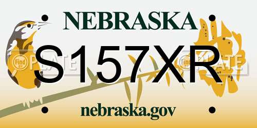 S157XR Nebraska License Plate