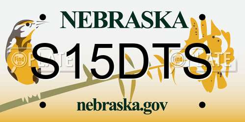 S15DTS Nebraska License Plate