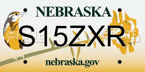 S15ZXR Nebraska License Plate