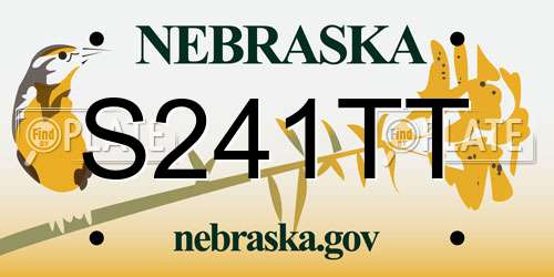 S241TT Nebraska License Plate