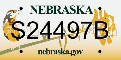 S24497B Nebraska License Plate