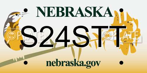 S24STT Nebraska License Plate