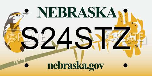 S24STZ Nebraska License Plate