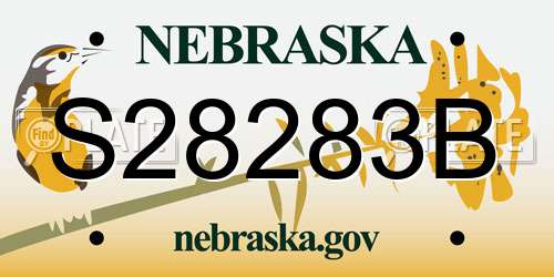 S28283B Nebraska License Plate