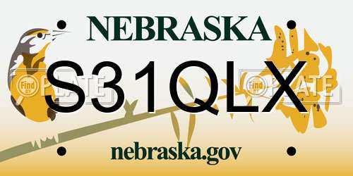 S31QLX Nebraska License Plate