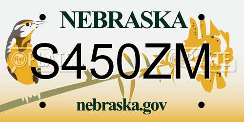 S450ZM Nebraska License Plate