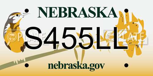 S455LL Nebraska License Plate