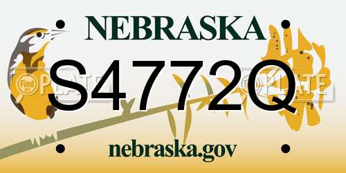 S4772Q Nebraska License Plate