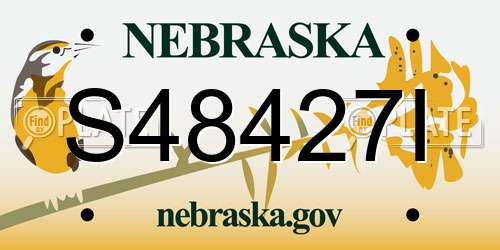 S48427I Nebraska License Plate