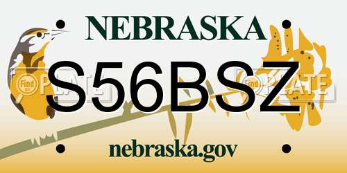S56BSZ Nebraska License Plate