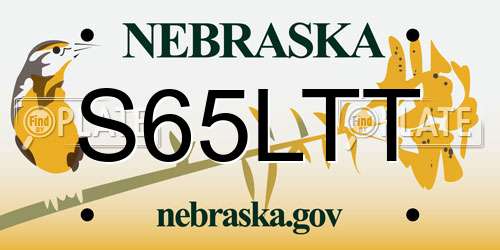 S65LTT Nebraska License Plate