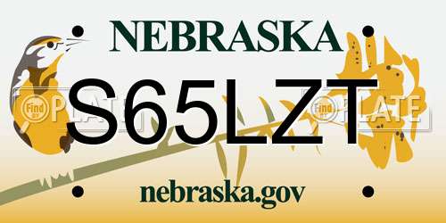 S65LZT Nebraska License Plate