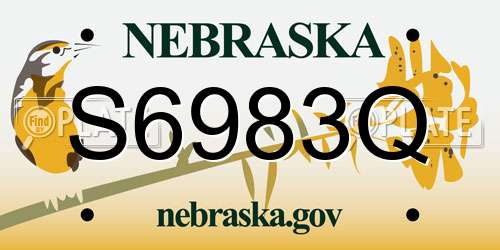 S6983Q Nebraska License Plate