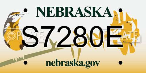 S7280E Nebraska License Plate