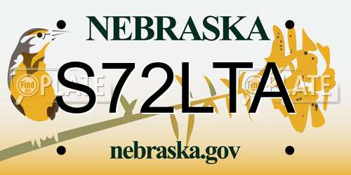 S72LTA Nebraska License Plate