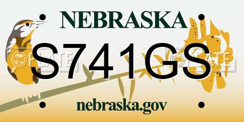 S741GS Nebraska License Plate