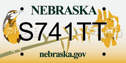 S741TT Nebraska License Plate