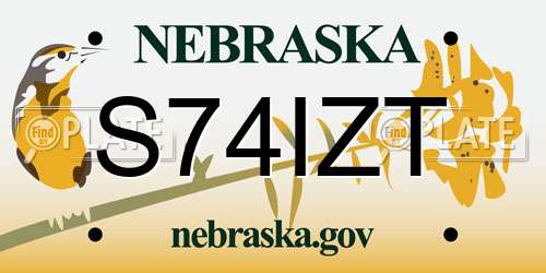 S74IZT Nebraska License Plate