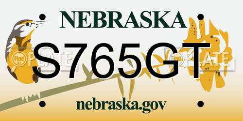 S765GT Nebraska License Plate