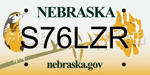 S76LZR Nebraska License Plate