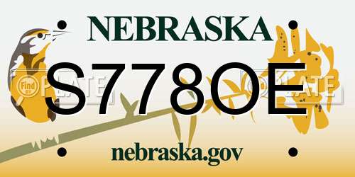 S778OE Nebraska License Plate