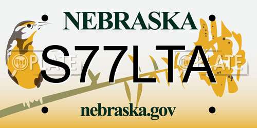 S77LTA Nebraska License Plate