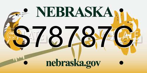 S78787C Nebraska License Plate