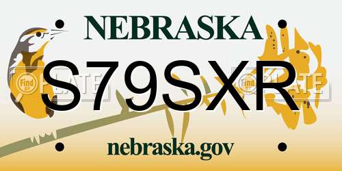 S79SXR Nebraska License Plate