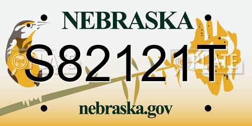 S82121T Nebraska License Plate